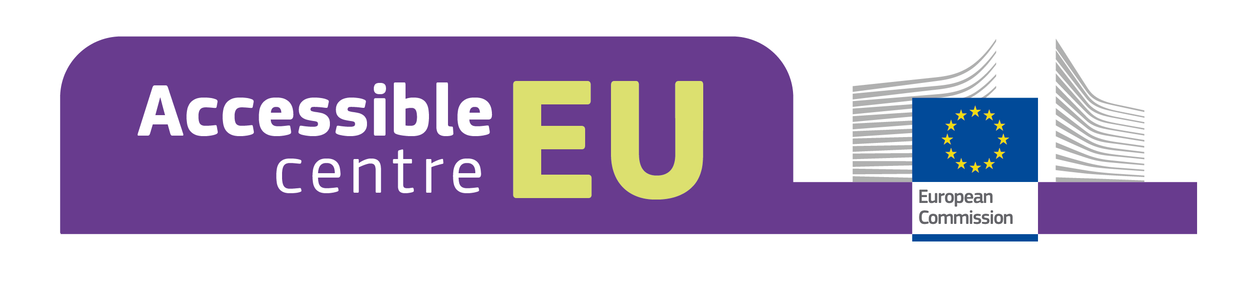 Logo Accessible EU und Europäische Kommission