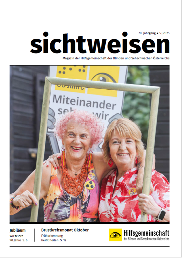 Cover der sichtweisen Oktober/November 2025 mit zwei Frauen auf dem Titelblatt