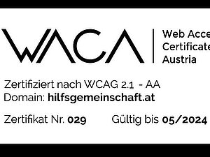 Auf dem Zertifikat stehen verschiedene Informationen, das wichtigste zertifiziert wurde nach WCAG 2.1 - AA, das Zertifikat ist gültig bis 05/2024 und es wurde in Gold ausgestellt.