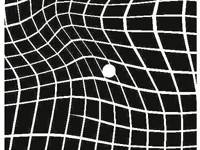 Verschwommende Linien: So sieht das geradlinige Gitter des AMD-Tests für Menschen aus, die an AMD - Altersbedingter Makula-Degeneration leiden.